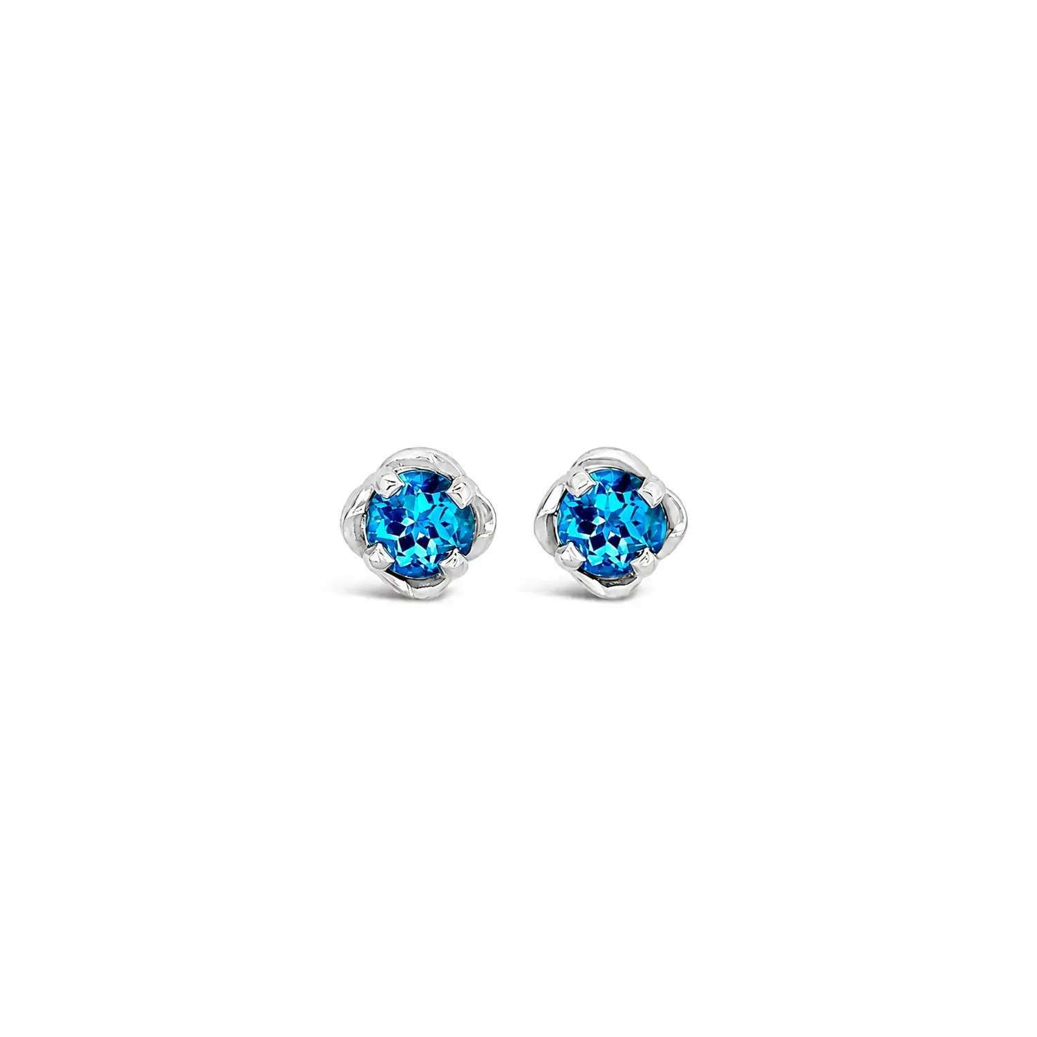 Swiss Blue Topaz Femme Petale Classic Tulip Stud Earring