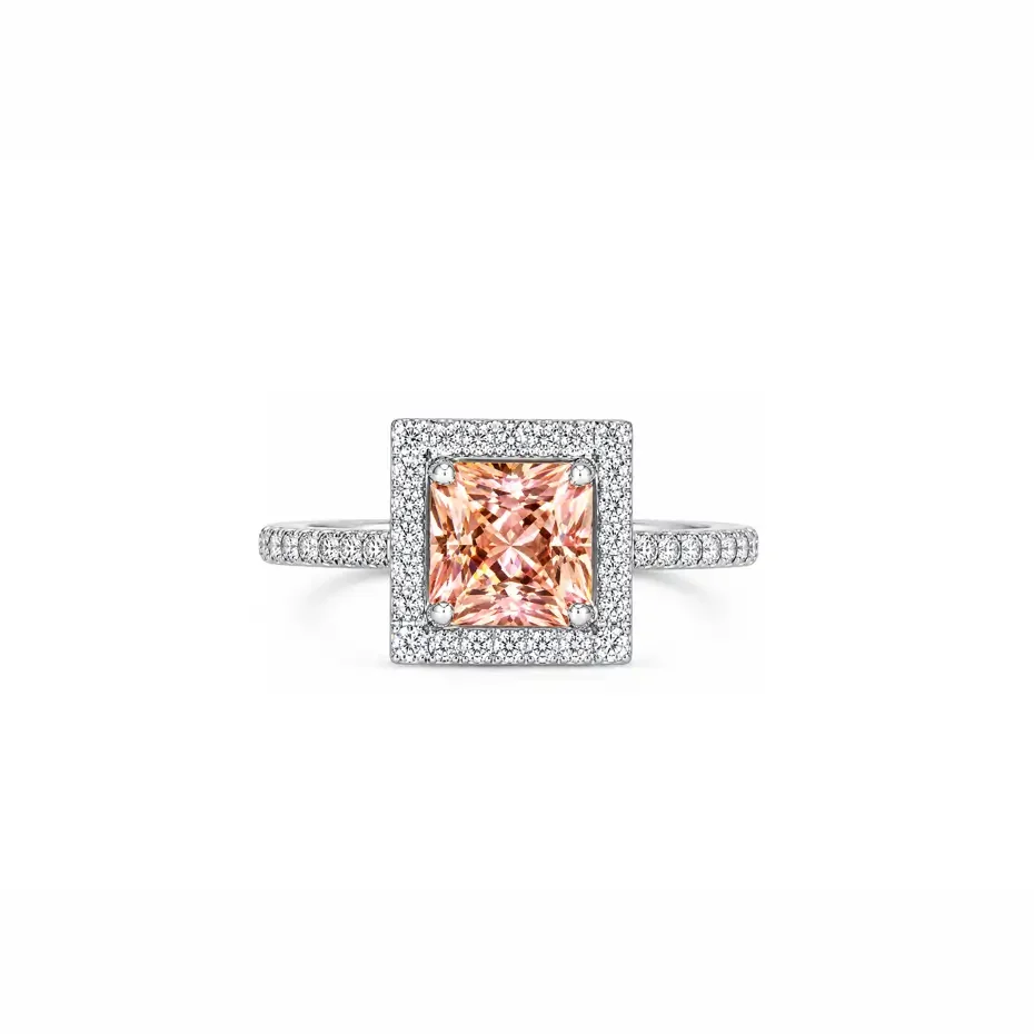 Peach Mahenge Garnet & Diamond ARIA Ring