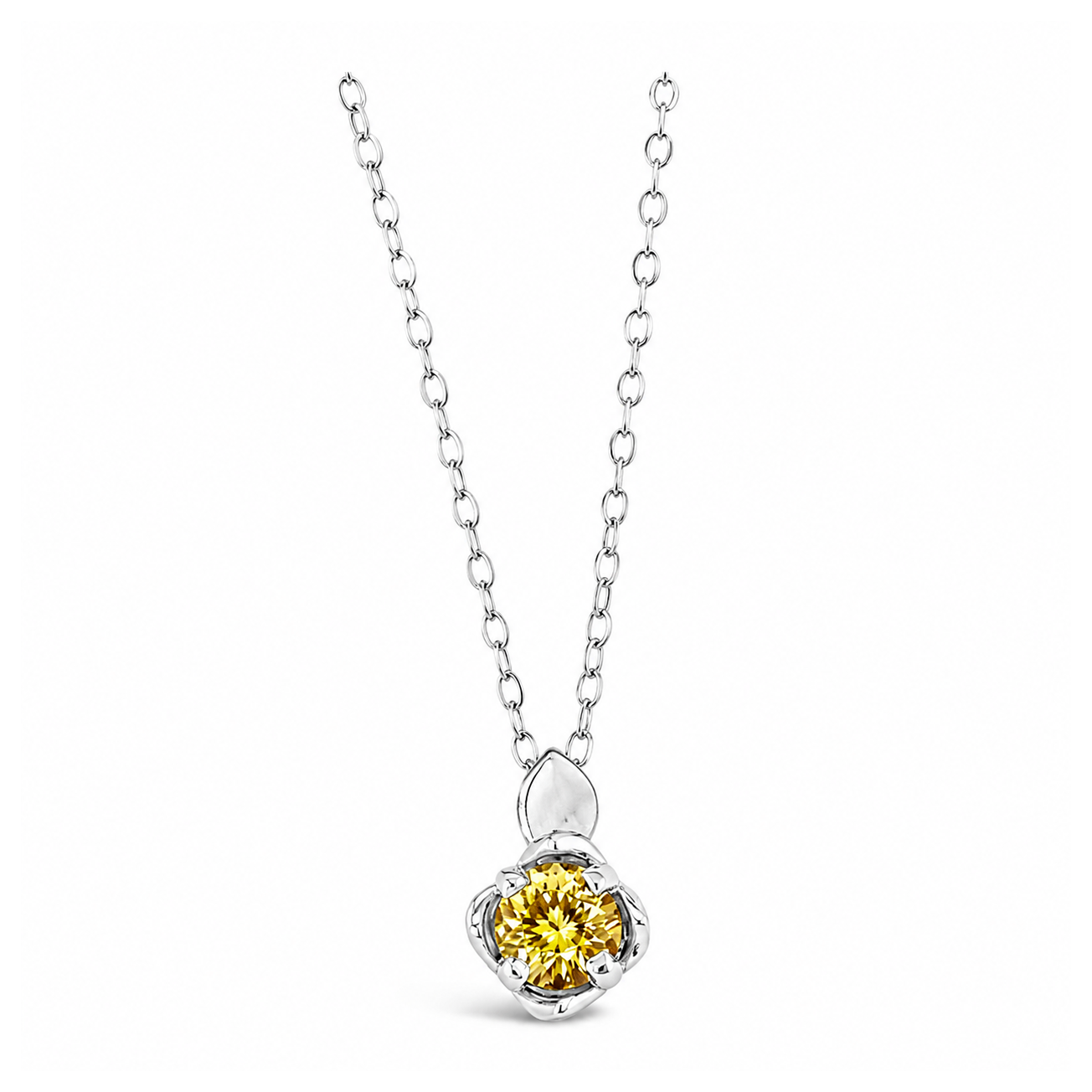 Yellow Tourmaline Femme Petale Classic Tulip Necklace