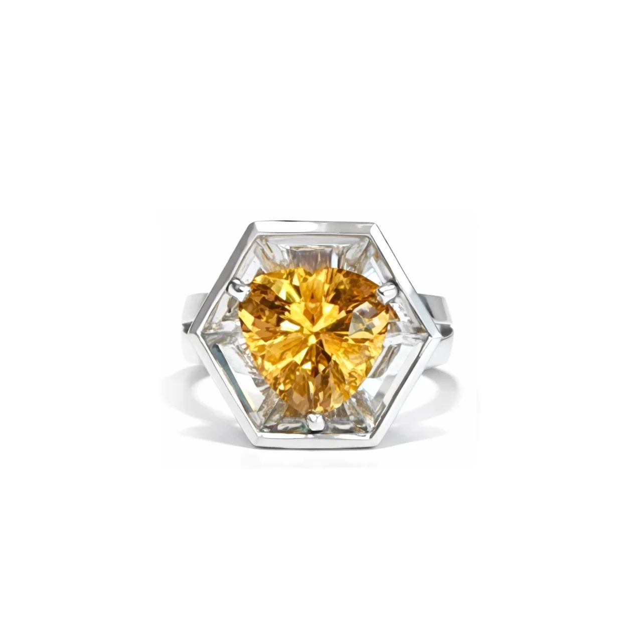 SOLD// Citrine COSMOS Portal Men's Ring, SS
