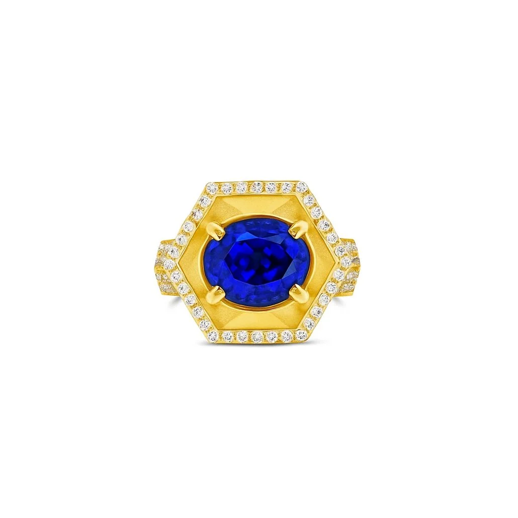 SOLD// Blue Sapphire COSMOS Ring