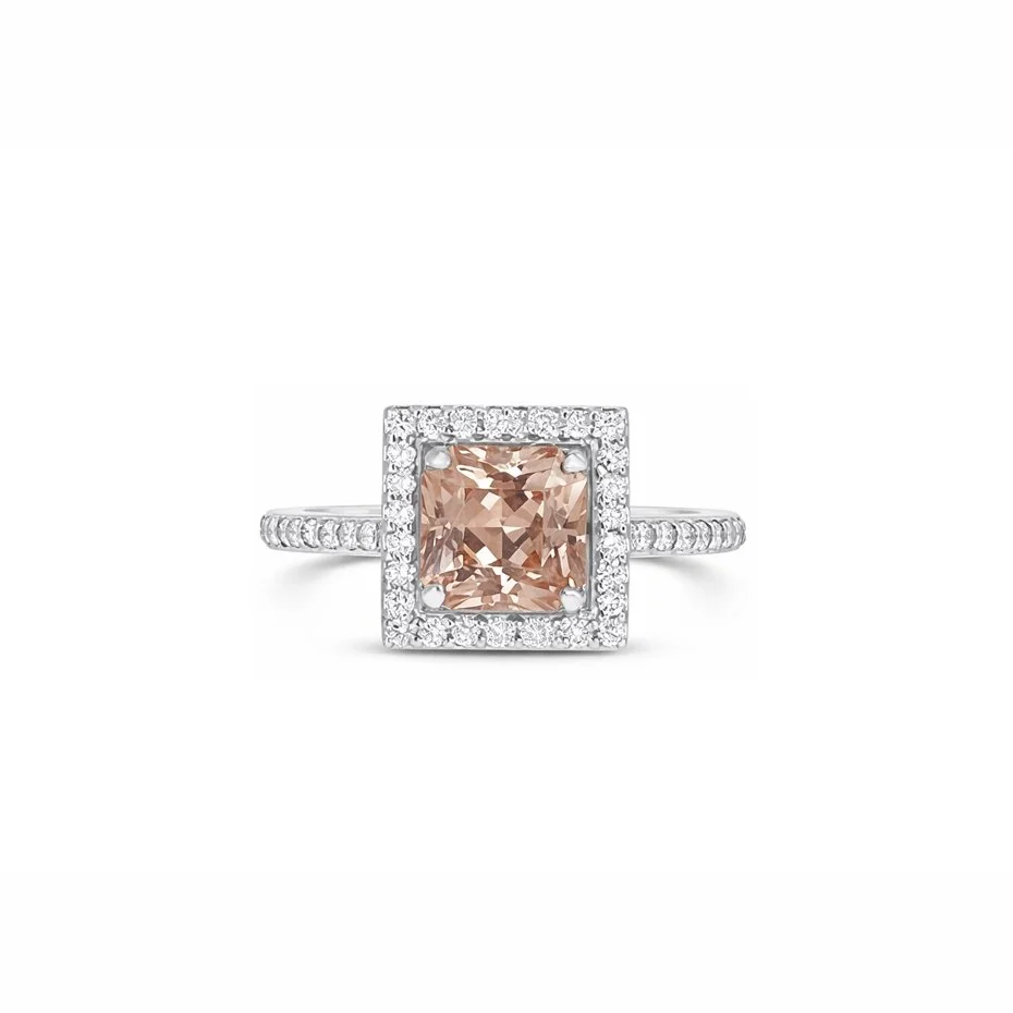 Peach Mahenge Garnet & Diamond ARIA Ring