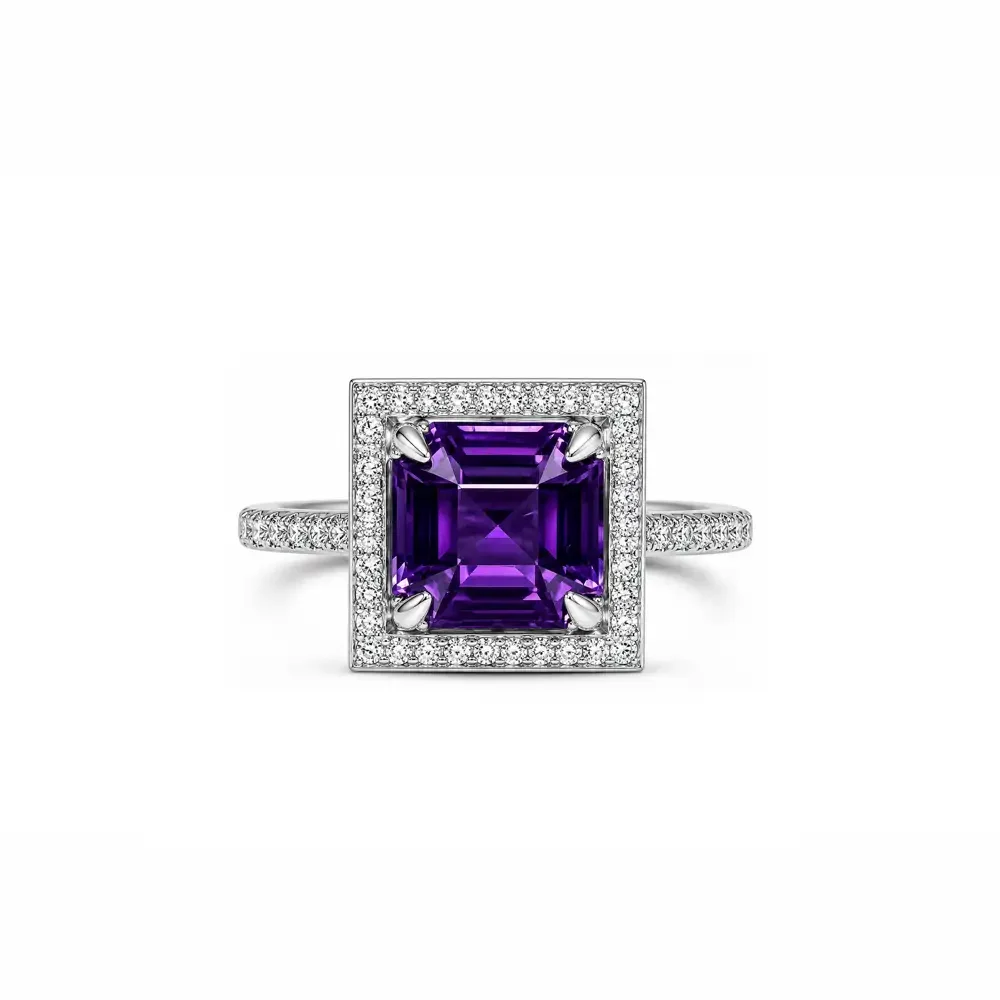 Color-Change Garnet & Diamond ARIA Ring