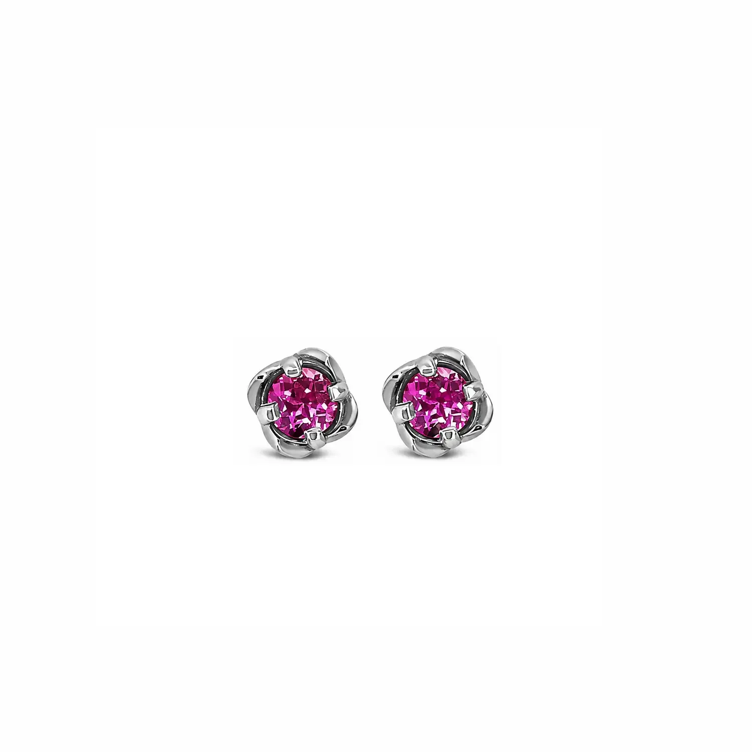 Pink Sapphire Femme Petale Classic Tulip Stud Earring