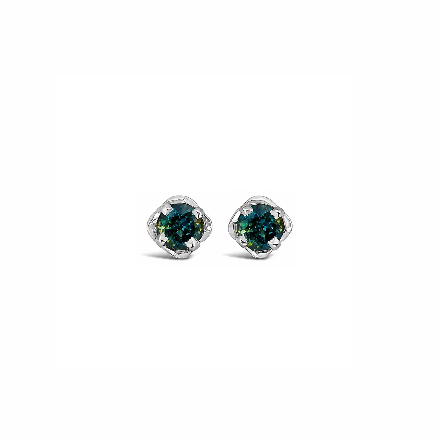Parti-Color Sapphire Femme Petale Classic Tulip Stud Earring
