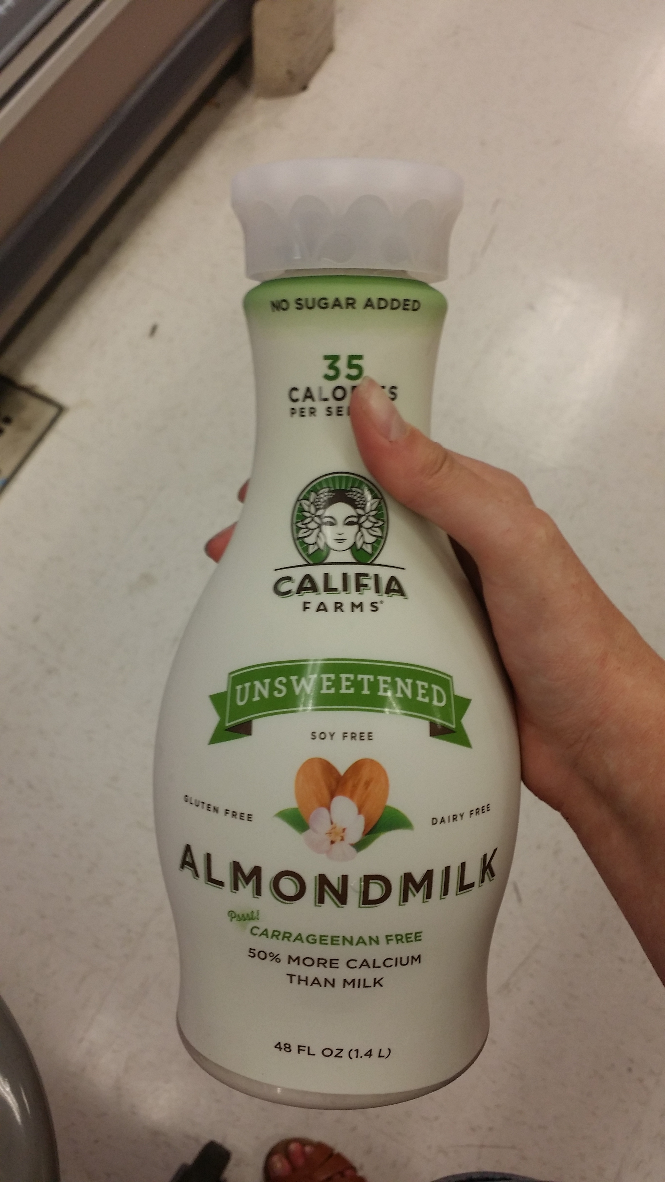  I chose this over the TetraPak carton because the TetraPak's are not recyclable curbside in my town. The best option would be to buy the almonds and then make my own milk.&nbsp; 