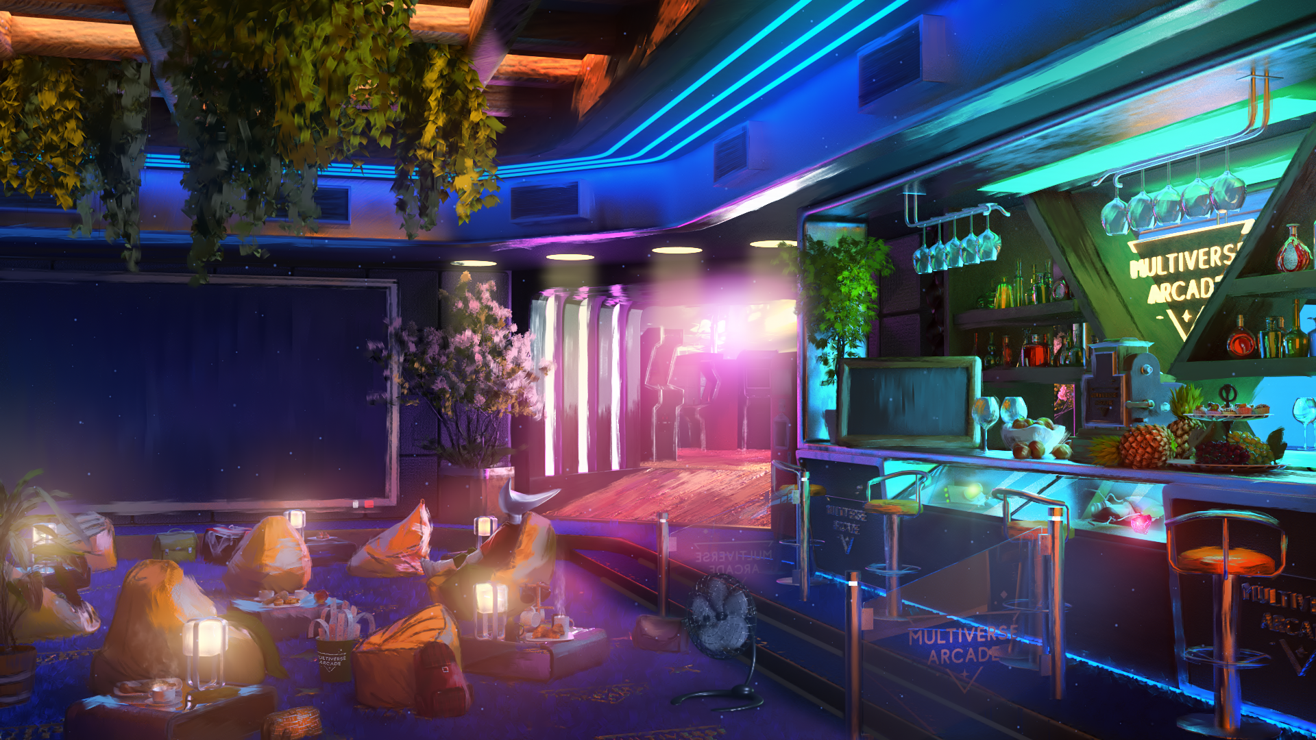 Interior concept for the Multiverse Arcade