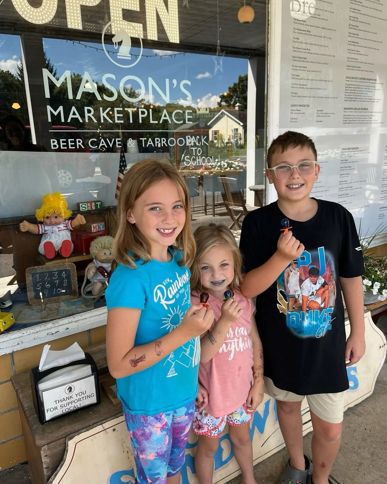 Happy first day of school! Every year is a new adventure! We hope you enjoy every minute with your teachers and classmates! Have fun! #backtoschool #firstdayofschool #schoolsopen #drivecarefully #shoplocal #masonsmarketplace #heritagetrail @goshennyc