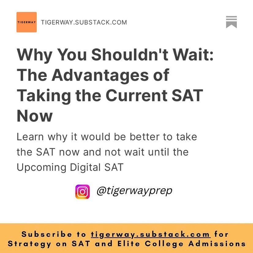 🚨Program Officer @jxsminengo and Coach @larrycheungcfa have released the latest Premium Weekly Analysis🚨 

👉High Schoolers that are planning to take the SAT exam soon, make sure you read this email! Find out if you should take the SAT NOW or wait 