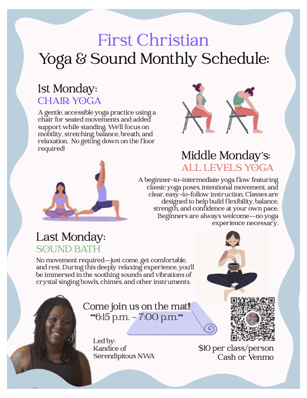 Yoga on Mondays at FCC