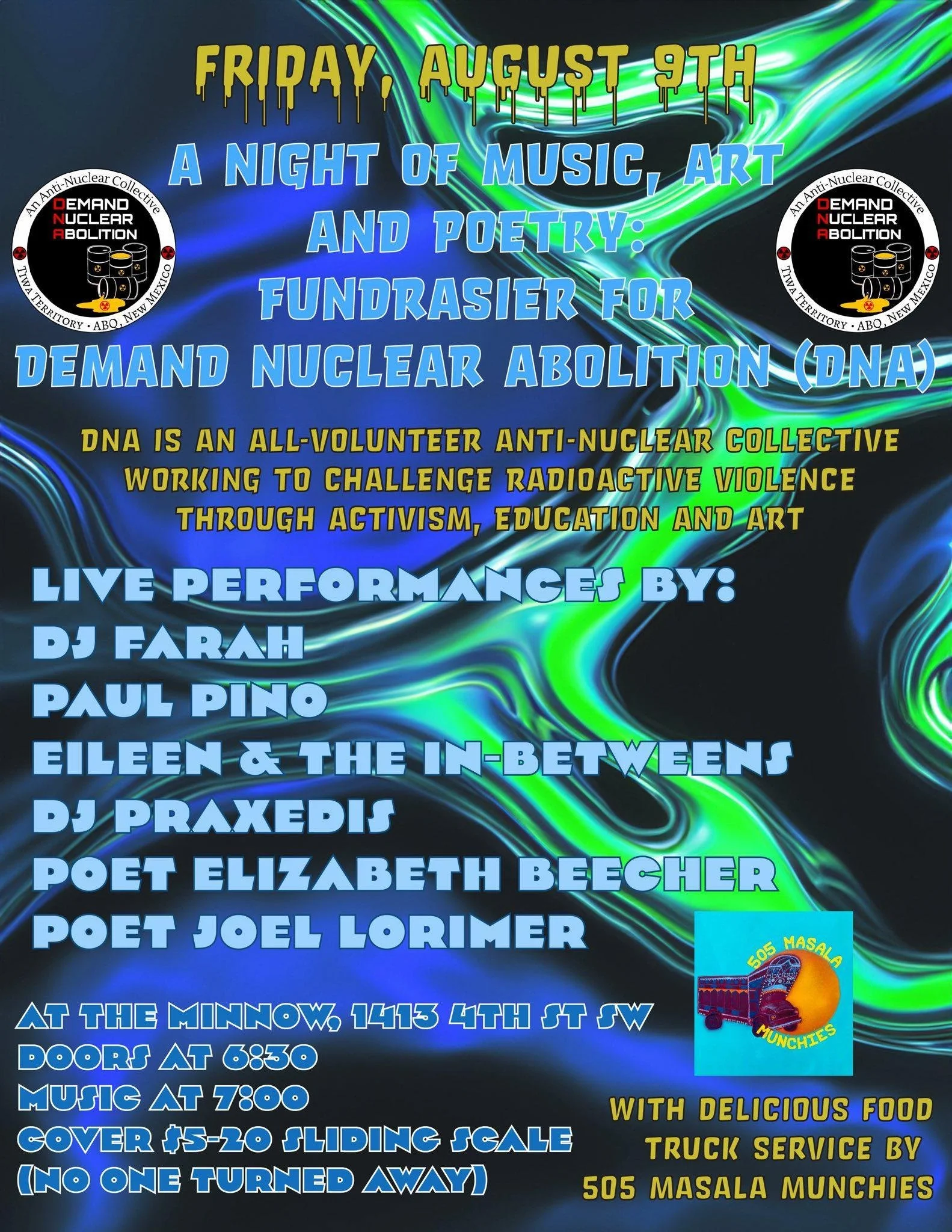 Demand Nuclear Abolition Fundraiser at the Minnow, ABQ