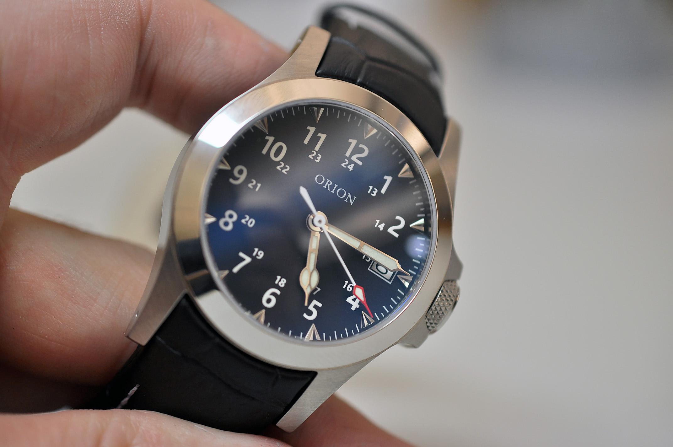 Stainless Field Standard with black strap