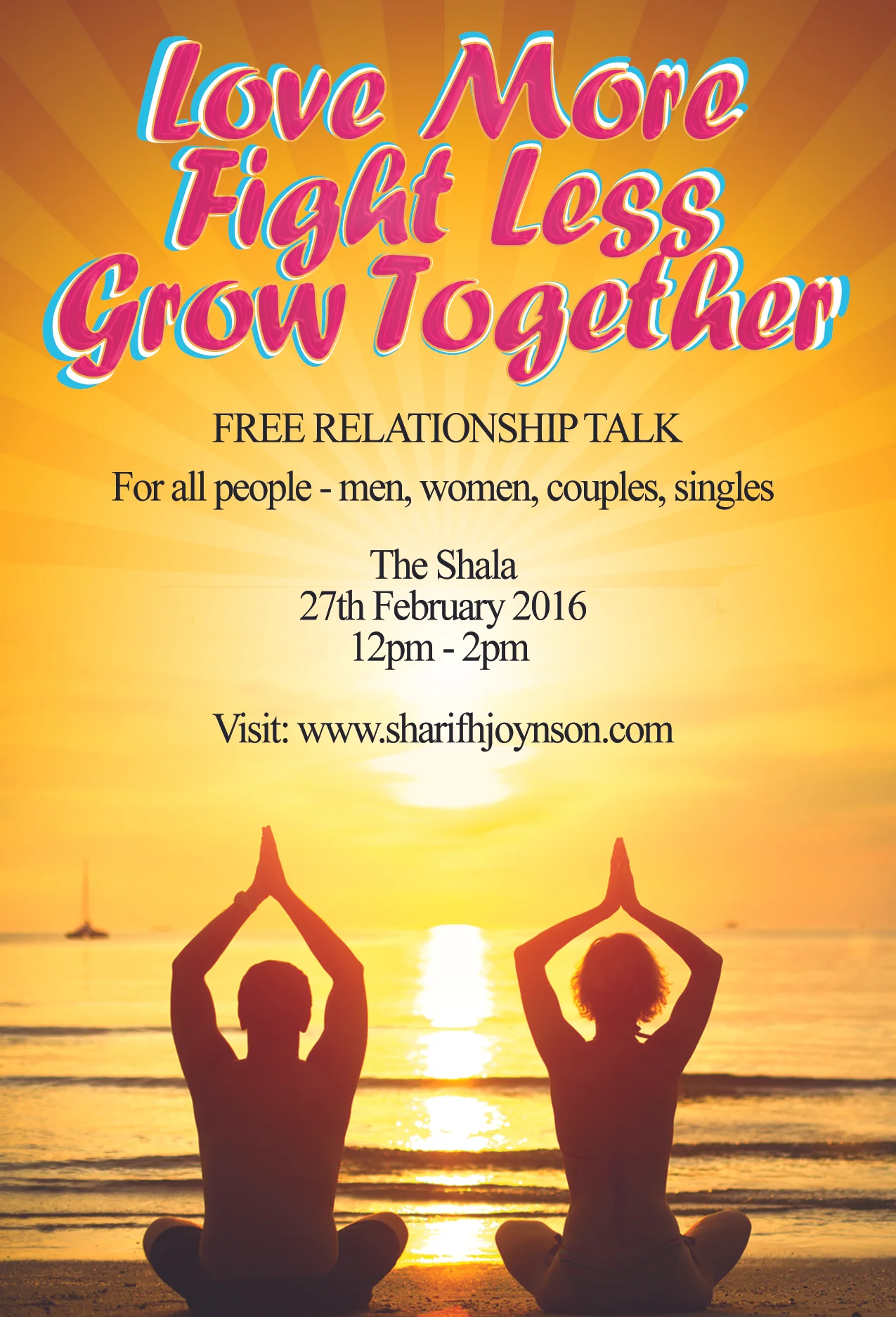 Come To My FREE Talk in London