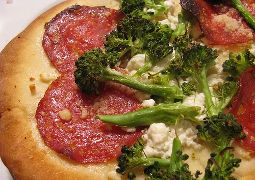 You win this round, broccoli, but you'll never make it onto one of my pizzas.