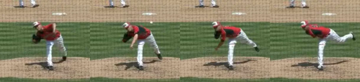 Matzek's follow-through from release to finish. Click to view larger image.