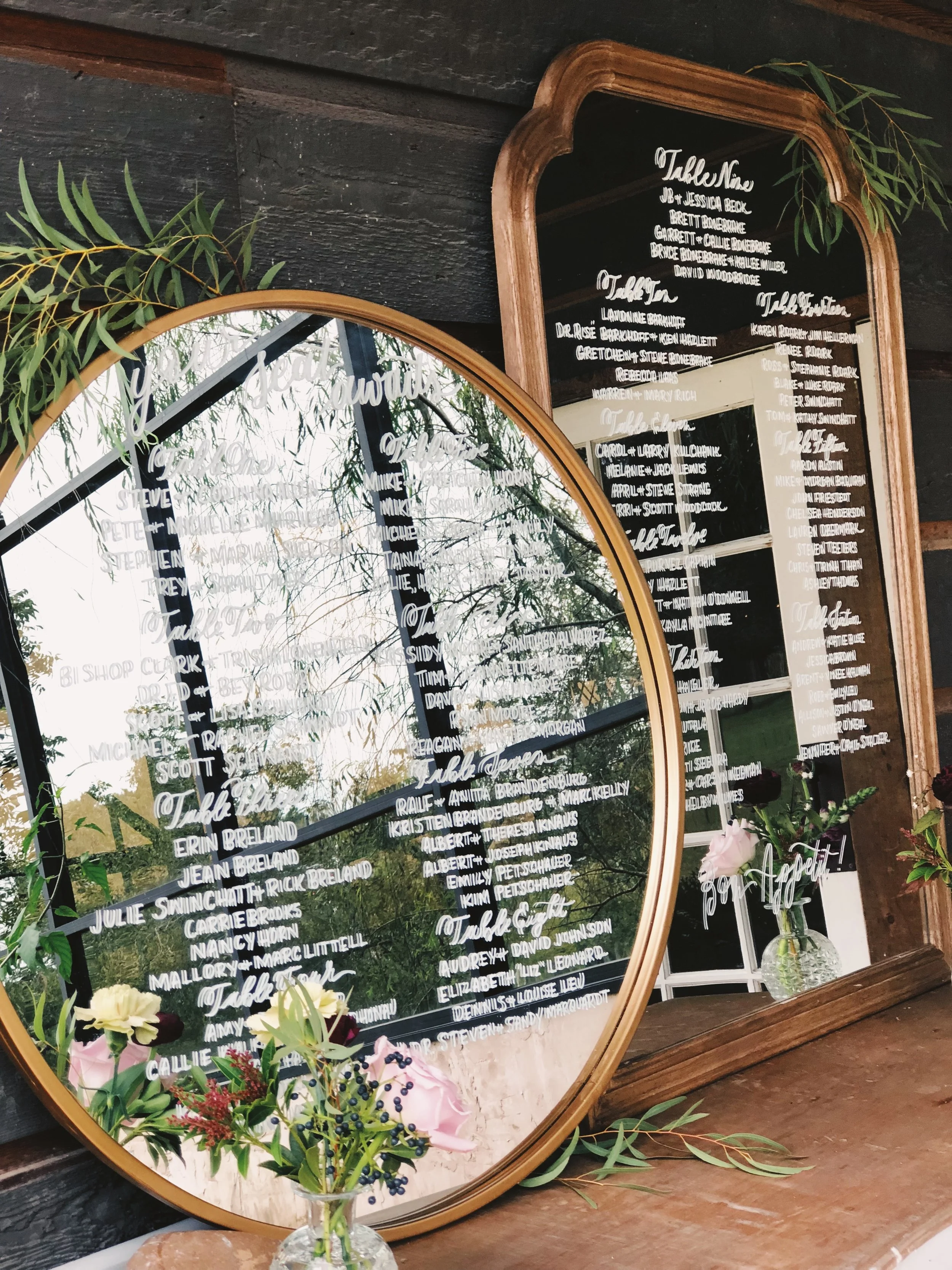 Mirror seating chart