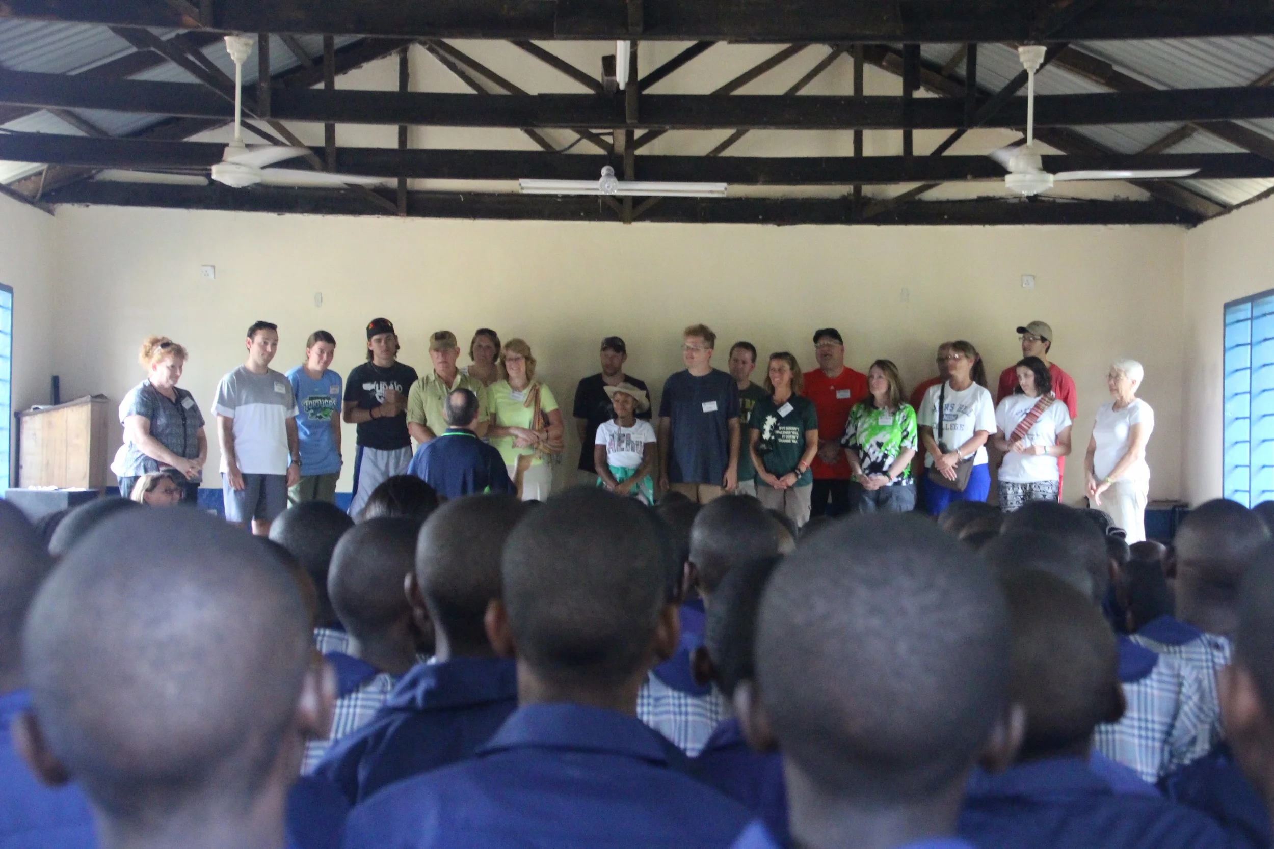 The team event got up and learned some Kenyan dance moves!