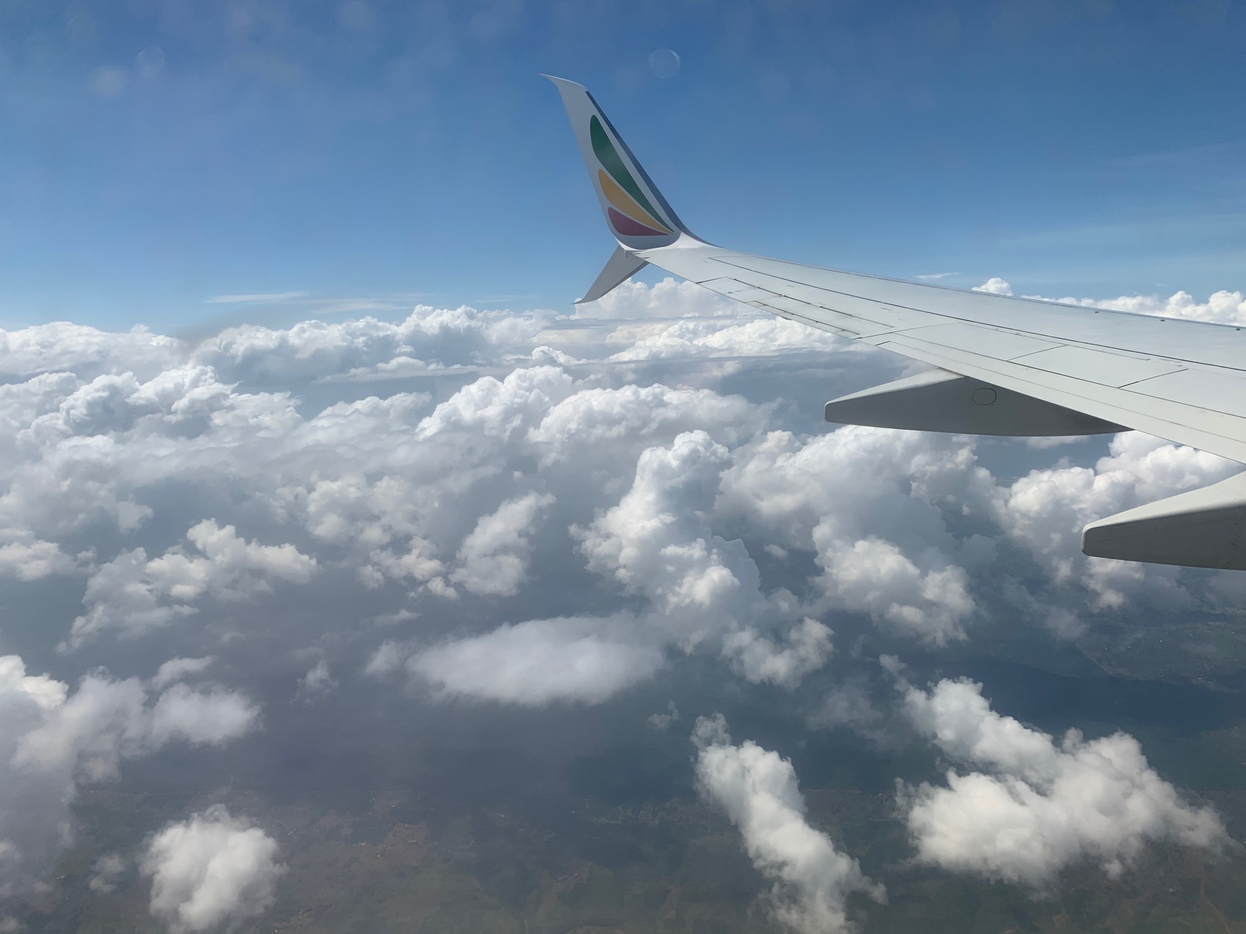 Beautiful views on our short flight from Ethiopia to Mombasa, Kenya