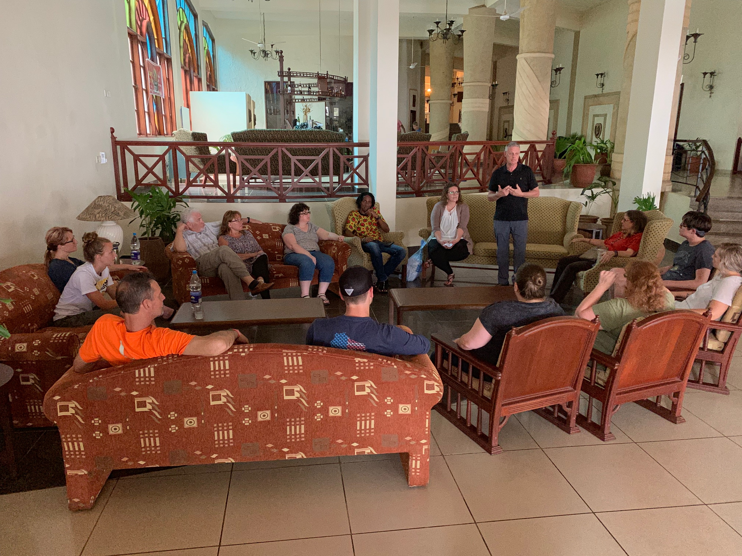 Orientation meeting at the hotel