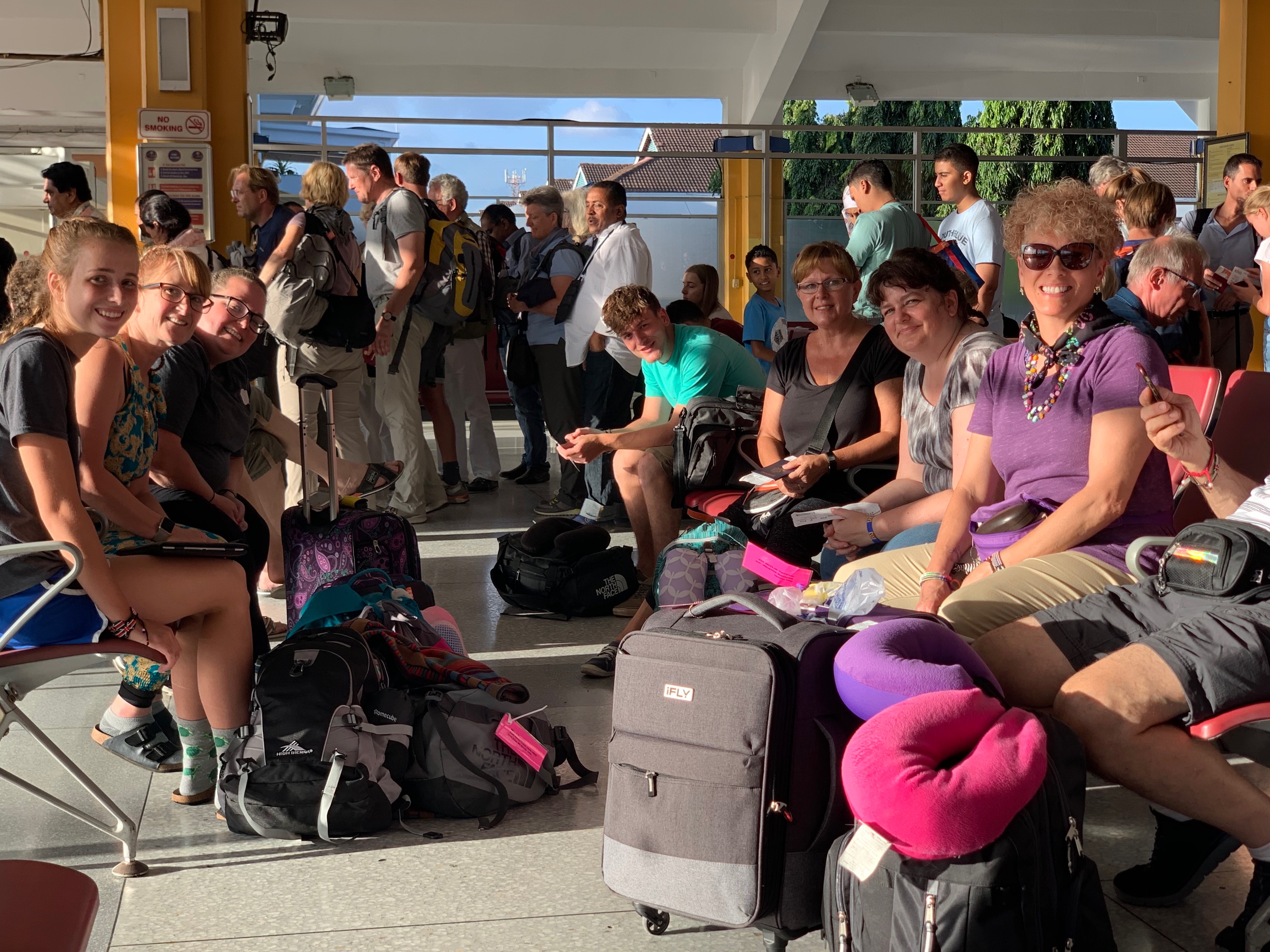 The team about to board at Moi International Airport in Mombasa