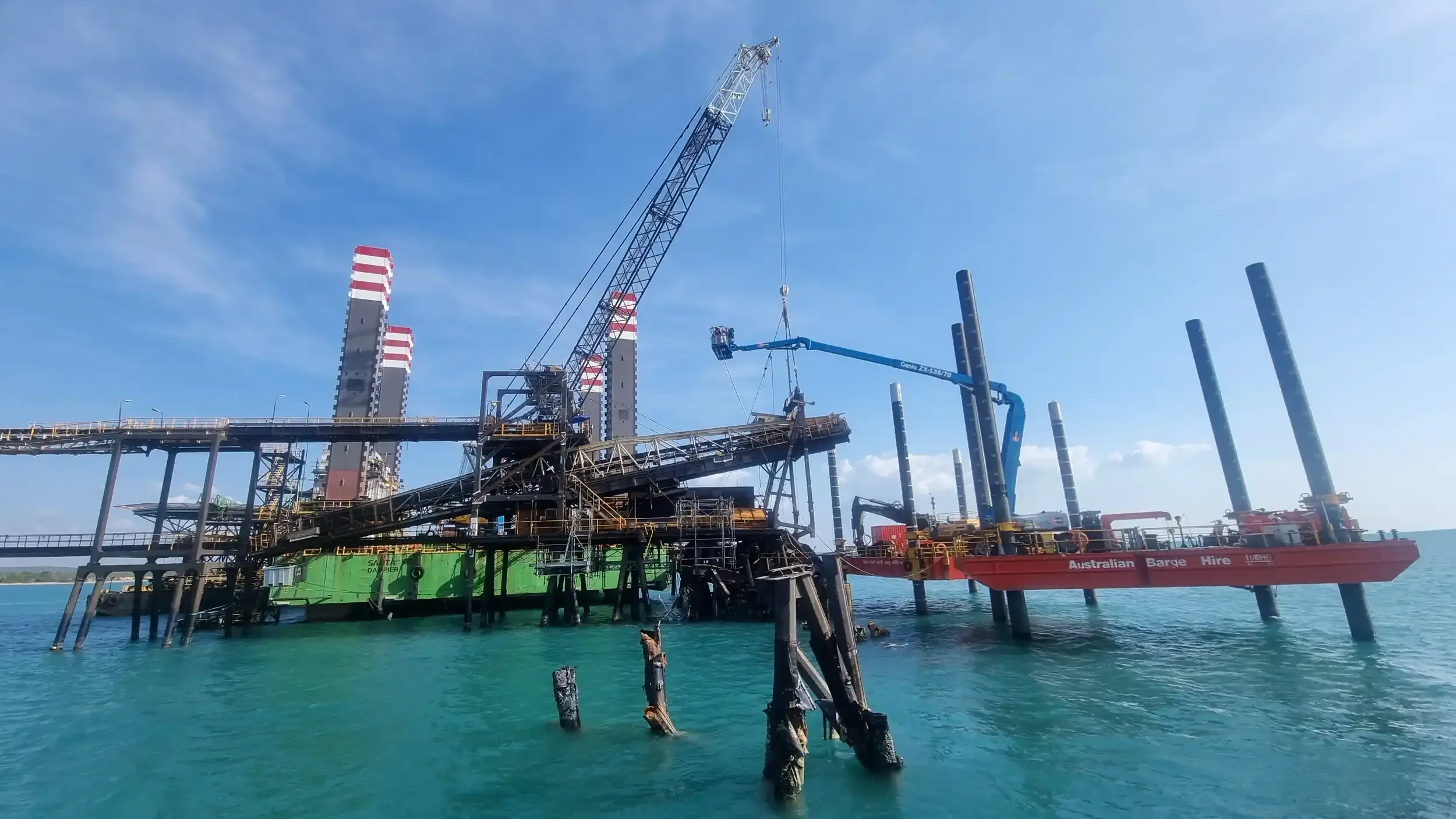 ROV subsea inspection mapping damaged wharf structures to support safe demolition and reconstruction