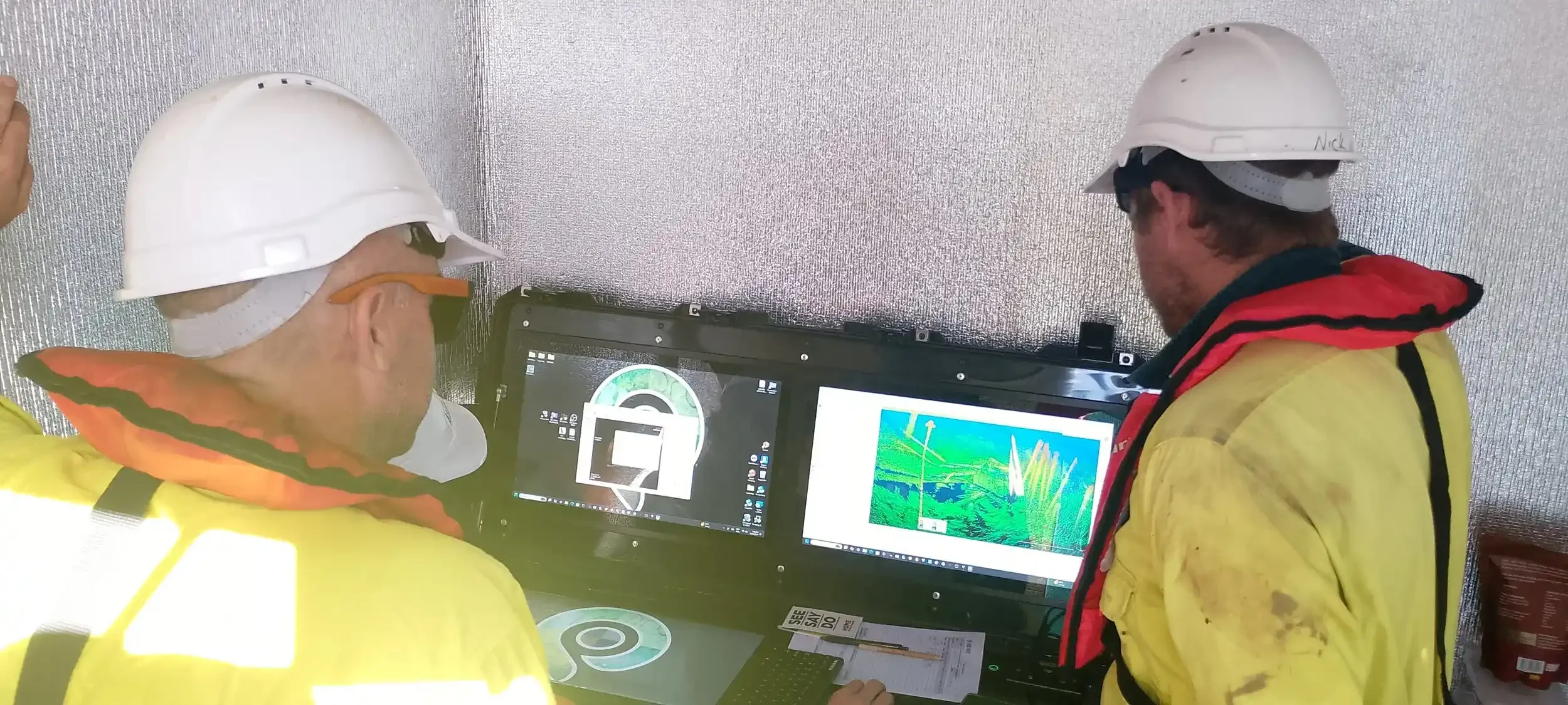 3D bathymetric survey showing seabed debris cleared for wharf rebuild led by South32 project partners