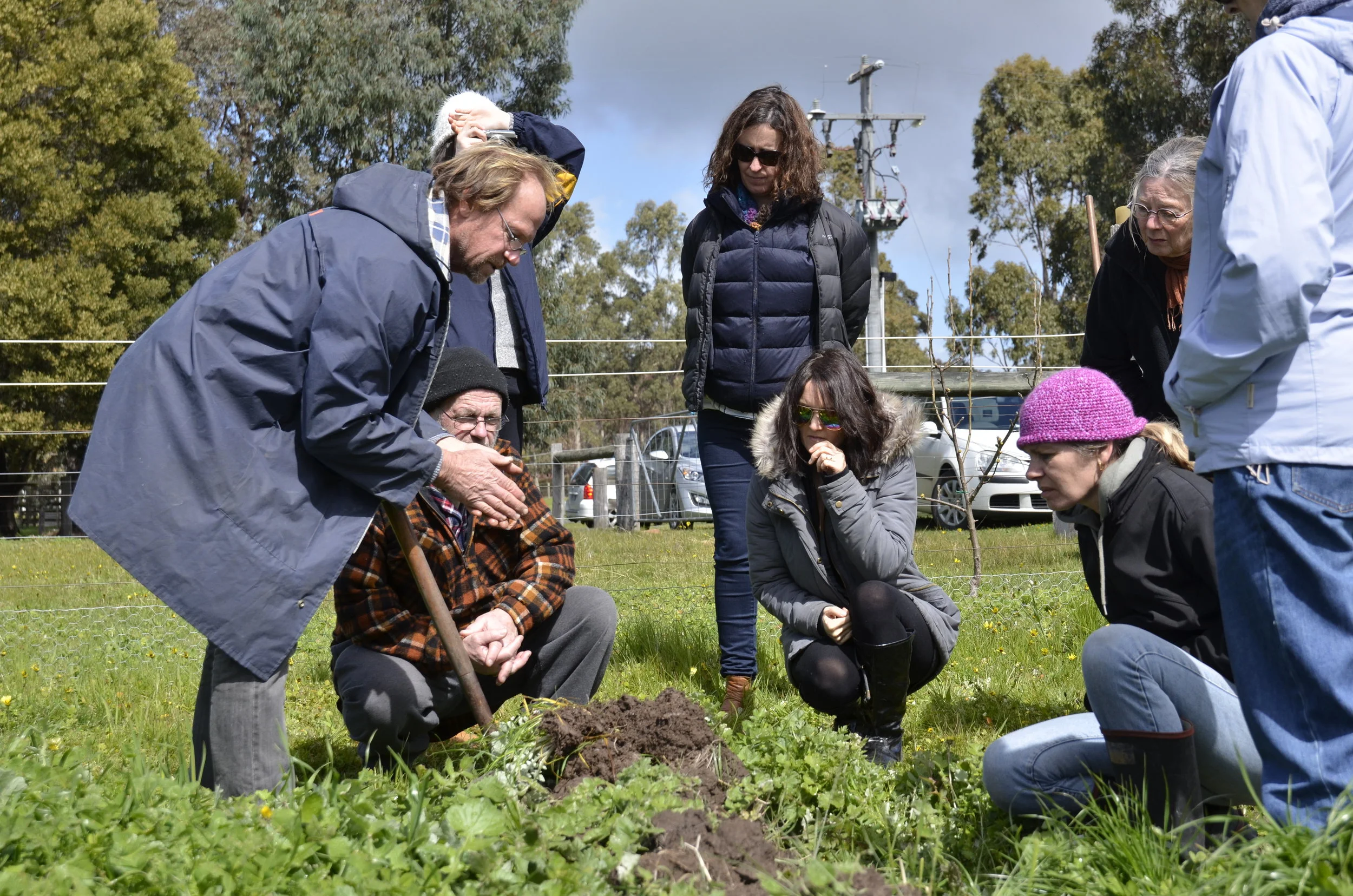 Ian Onley with a  Soil Sessions  workshop group