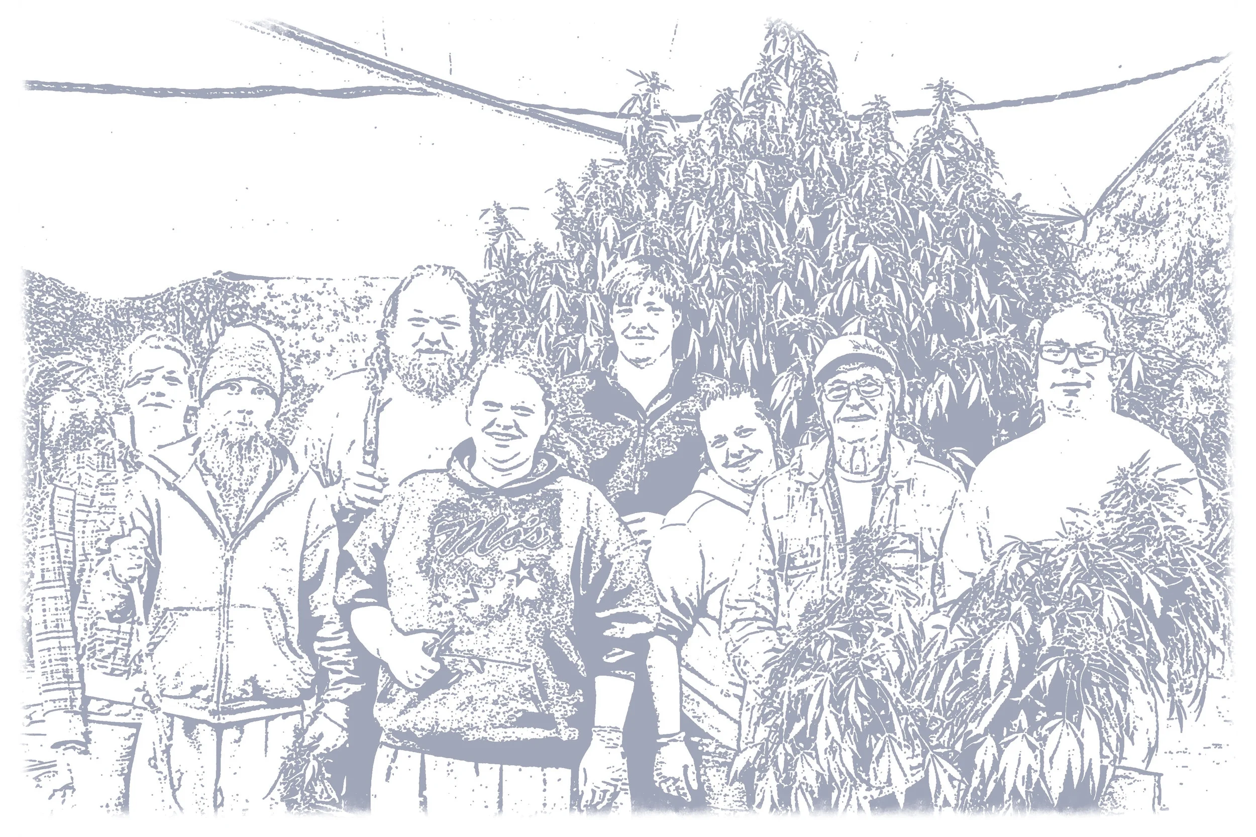 Cannabeizein friends and family, Oregon, 2015.