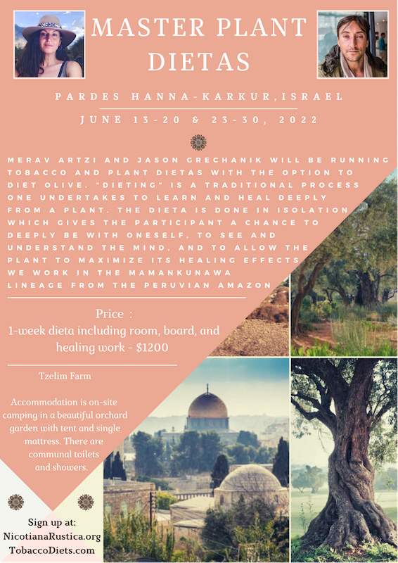 Tobacco, Olive, &amp; Tree Dieta - June, 2022  - Israel