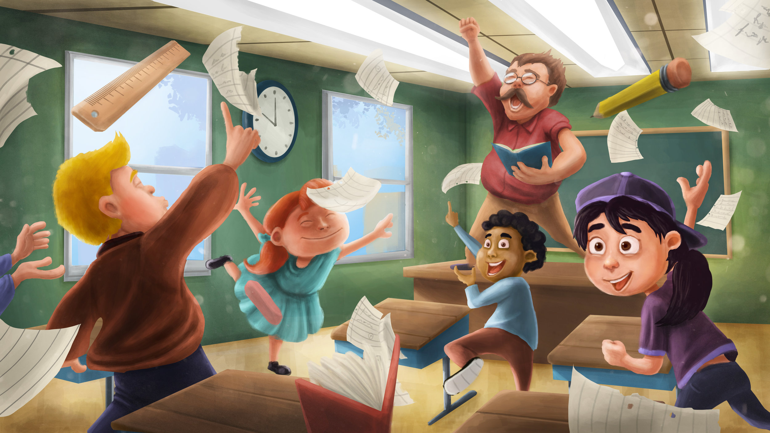 Mit der Stimme begeistern Sie Ihre Schülerinnen und Schüler… und sie selbst fühlen sich richtig gut vor der Klasse! (Illustration: Sebastian Meinecke)