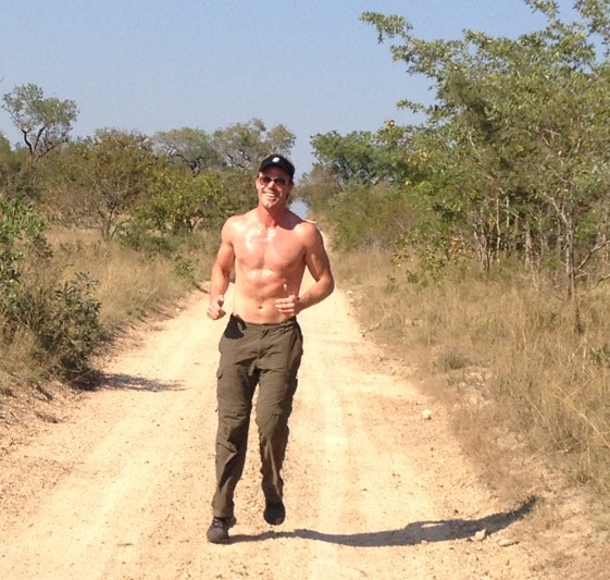 Bryan trains for the Marathon in Kruger National Park