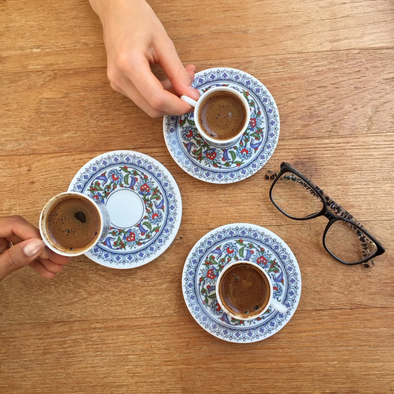 This is actually Turkish coffee (very often consumed with a tonne of sugar) We had it without ... it was delicious.