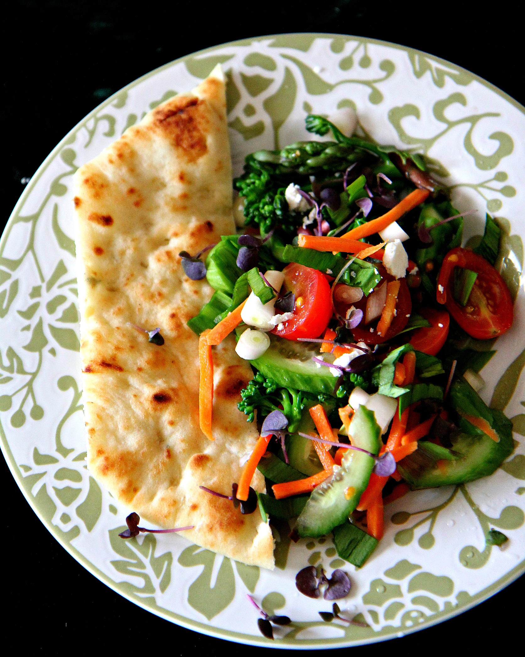 Spring Salad with Naan