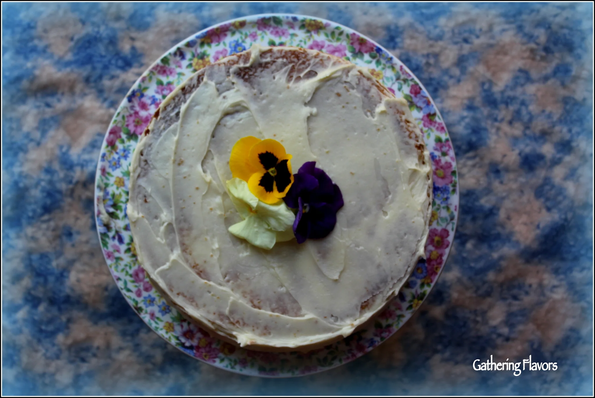 Golden Cake with Buttercream Frosting