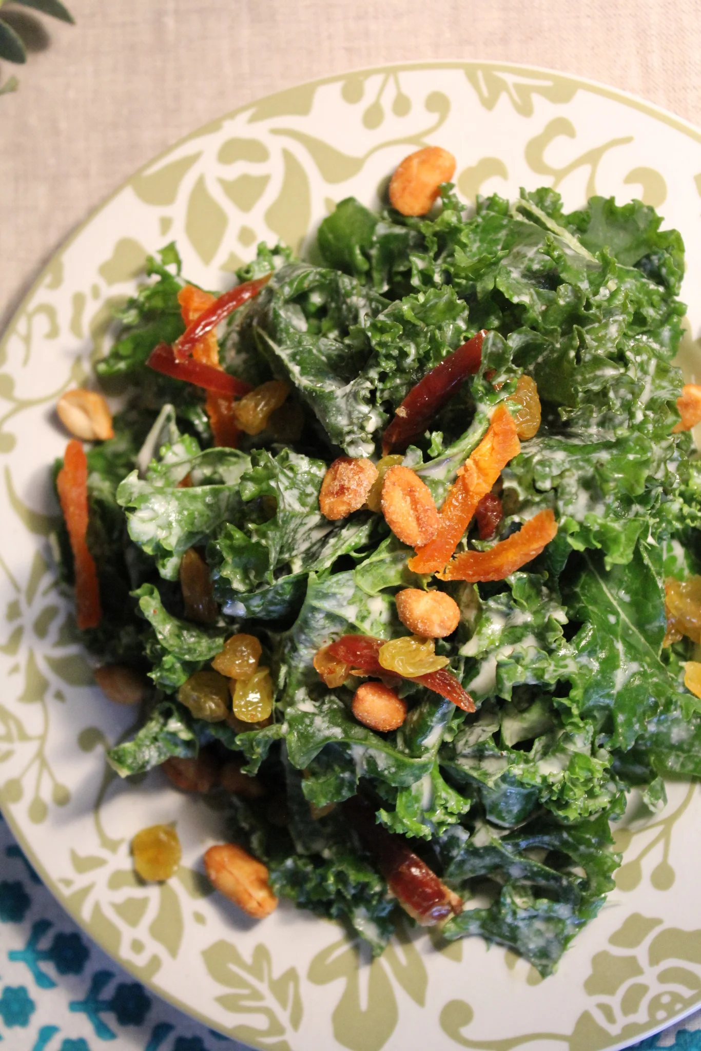 Winter Greens Salad with Kale, Tahini and Lime