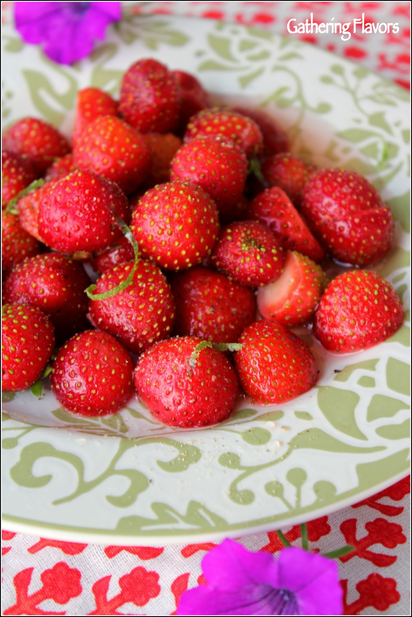   Strawberries Marinated in Wine &amp; Honey  