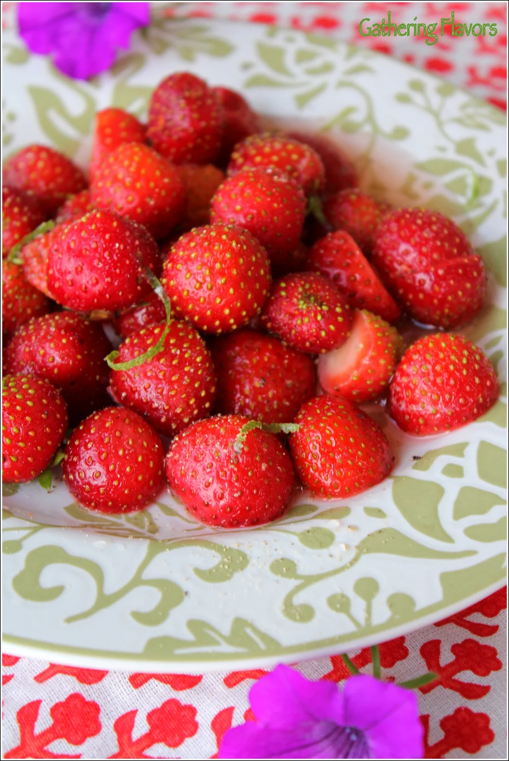Strawberries Marinated in Wine & Honey