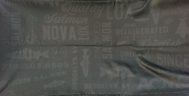 Close up of tablecloth.
