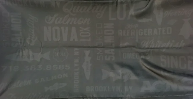  Close up of tablecloth. 