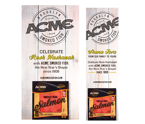 Digital banner ads to promote Salmon for the Holidays.
