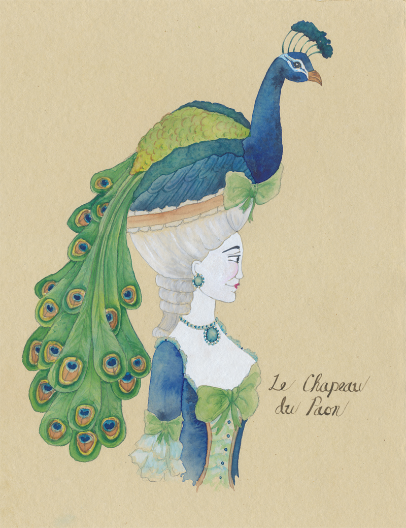 Custom peacock chapeau