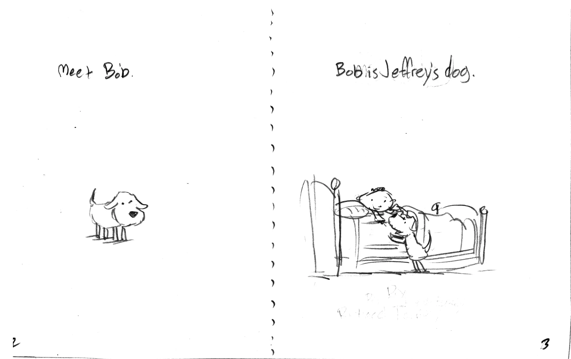 Original Book Dummy sketch for My Dog, Bob
