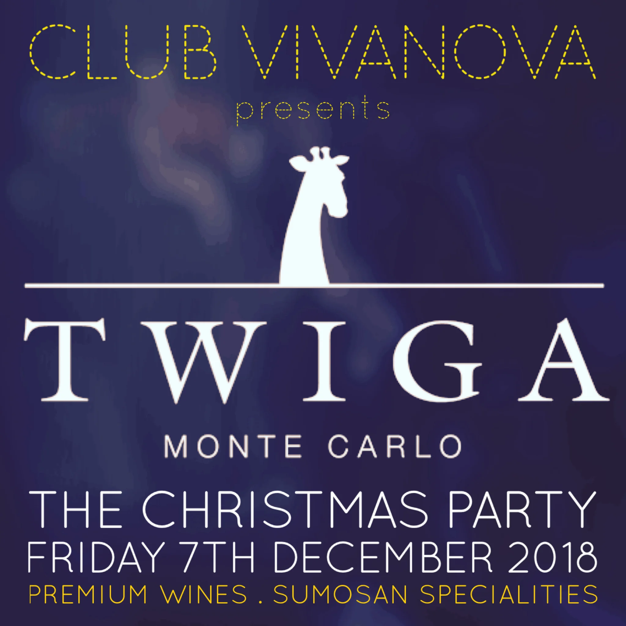 MONTE CARLO . The Merriest Christmas Party on the French Riviera . Friday 7th December 2018 . TWIGA Monte Carlo