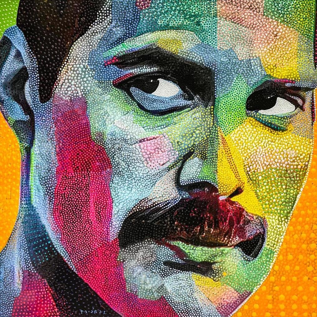 Freddie Mercury, 100 x 100cm, mixed media on canvas, 2021.jpeg