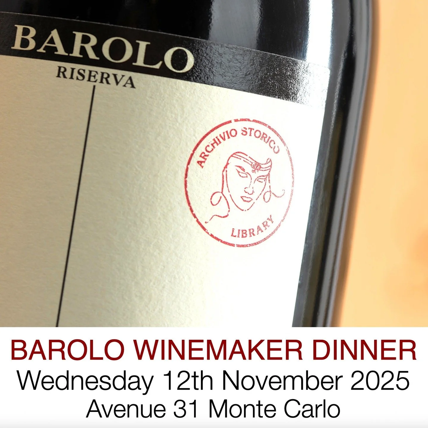 🇲🇨 AVENUE 31 GOURMET BAROLO &amp; TRUFFLE WINE DINNER
Wednesday 12th November . 7.30pm
Poderi Gianni Gagliardo

Private Dining Salon
&euro;150 per person

BOOK TICKETS
www.clubvivanova.com/events/12nov2025

Five Barolo Wines
Five Course Gourmet Din