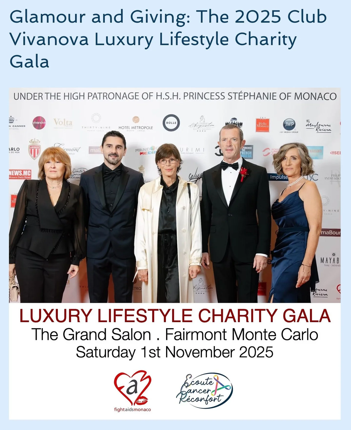 🇲🇨 Prepare for one of the Riviera&rsquo;s most dazzling social highlights as Club Vivanova celebrates its 10th Luxury Lifestyle Charity Gala Dinner on Saturday, November 1st, 2025, under the high patronage and presence of Her Serene Highness Prince