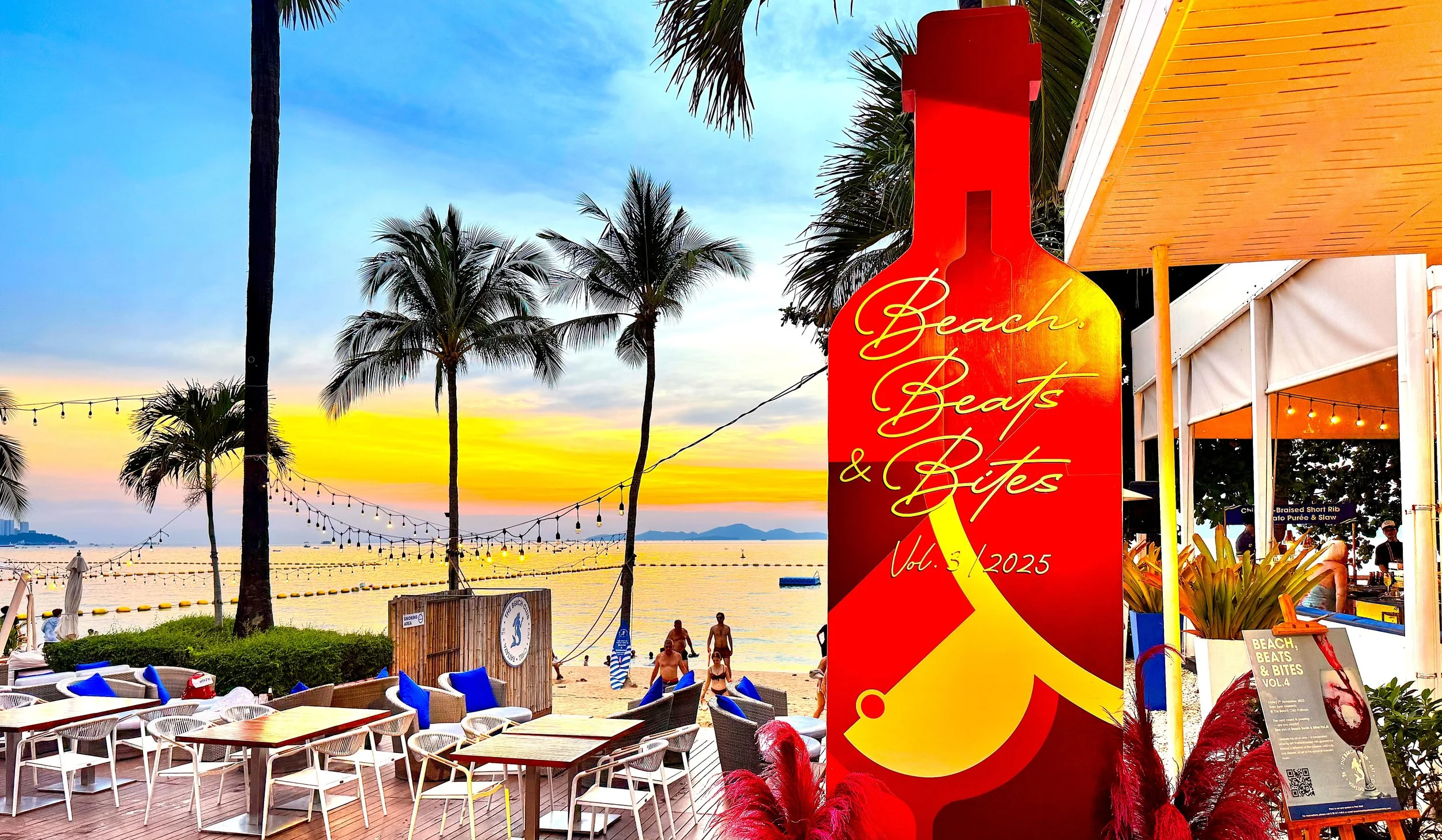 PATTAYA . Beach, Beats &amp; Bites . Live Gourmet Dinner with Oyster Bar &amp; Premium Wines