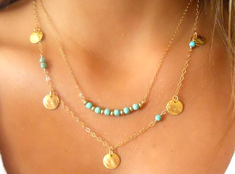 Turquoise n Gold filled