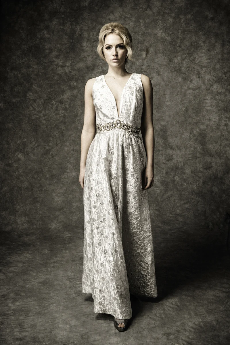 silver wedding jumpsuit
