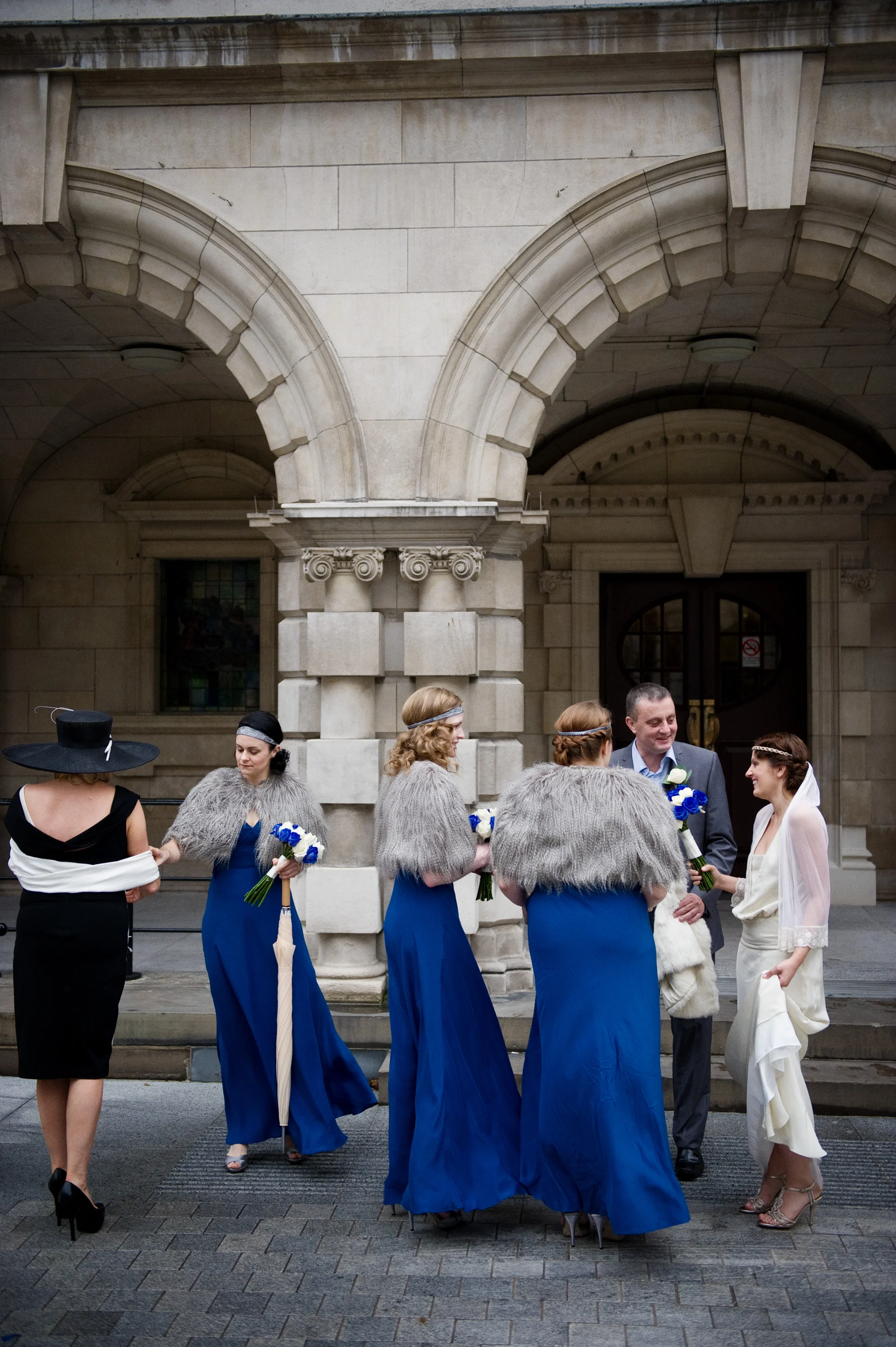 my mum and dad and my 3 gorgeous bridesmaids. 